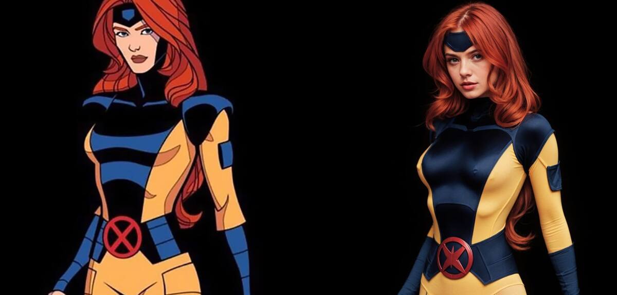 Jean Grey en versión realista según una IA