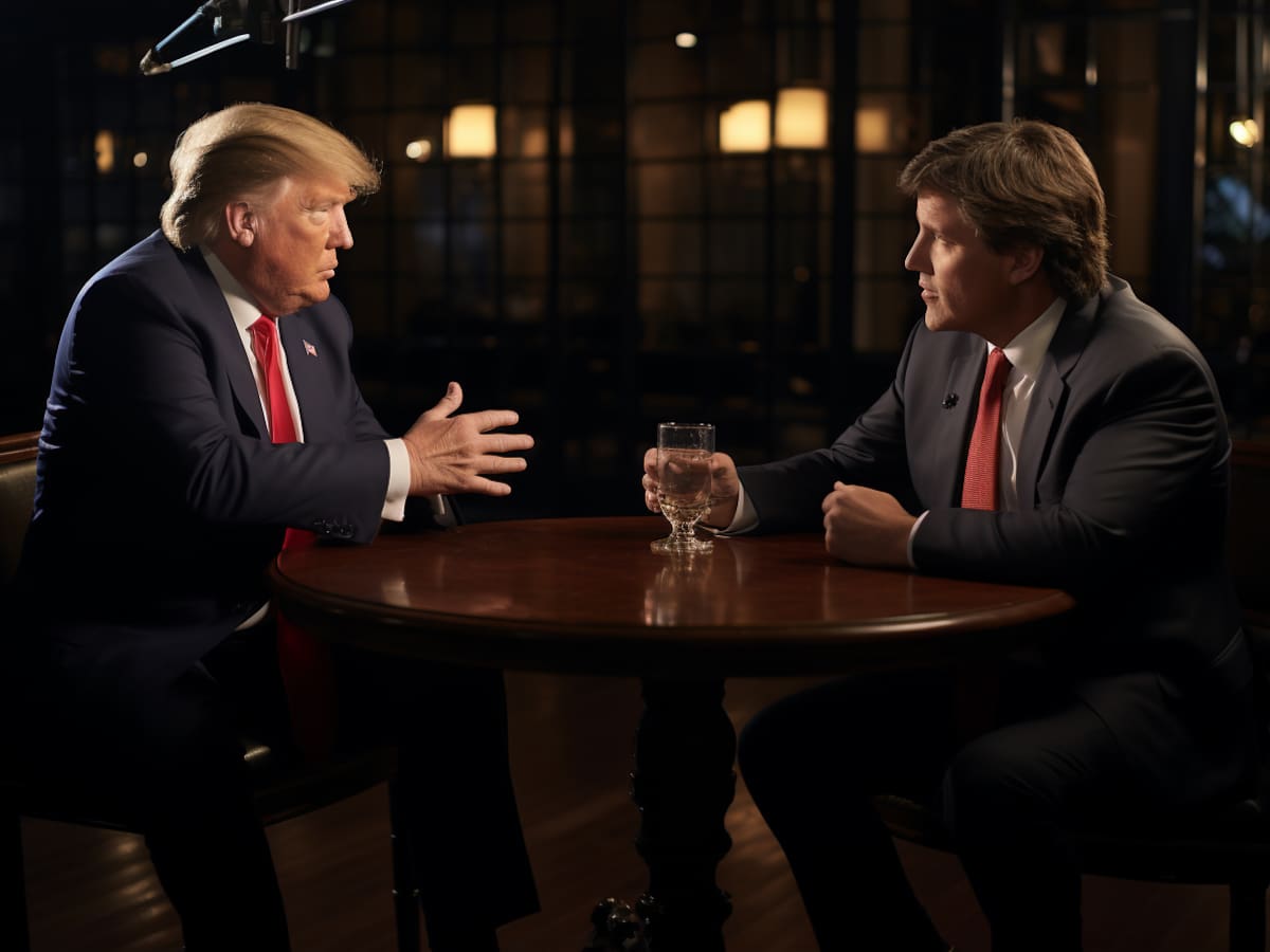 Donald Trump: NFTs del magnate aumentan 30% tras entrevista con Tucker Carlson