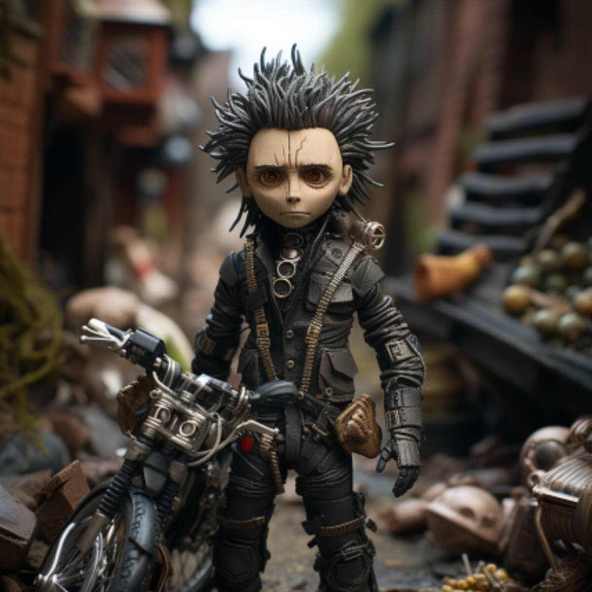 Así se vería el hombre manos de tijera en estilo stop motion según la Inteligencia Artificial