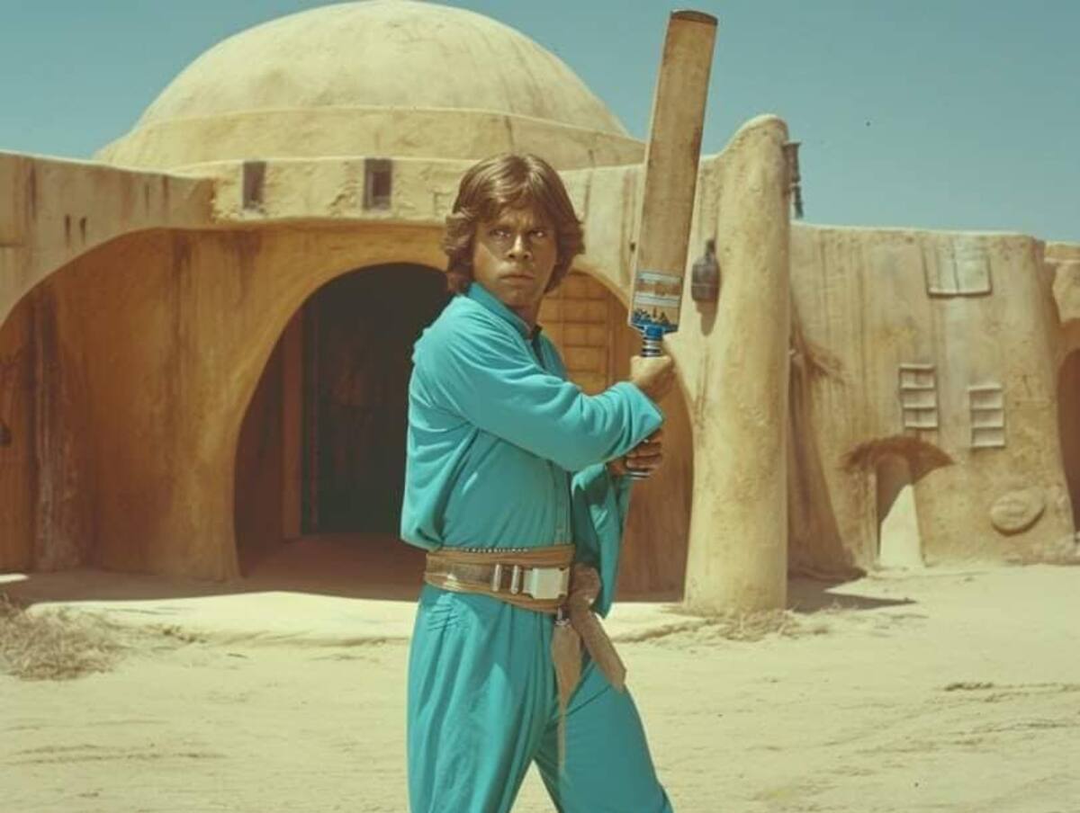 Luke Skywalker tuvo que cambiar el icónico sable láser por un arma más rudimentaria.