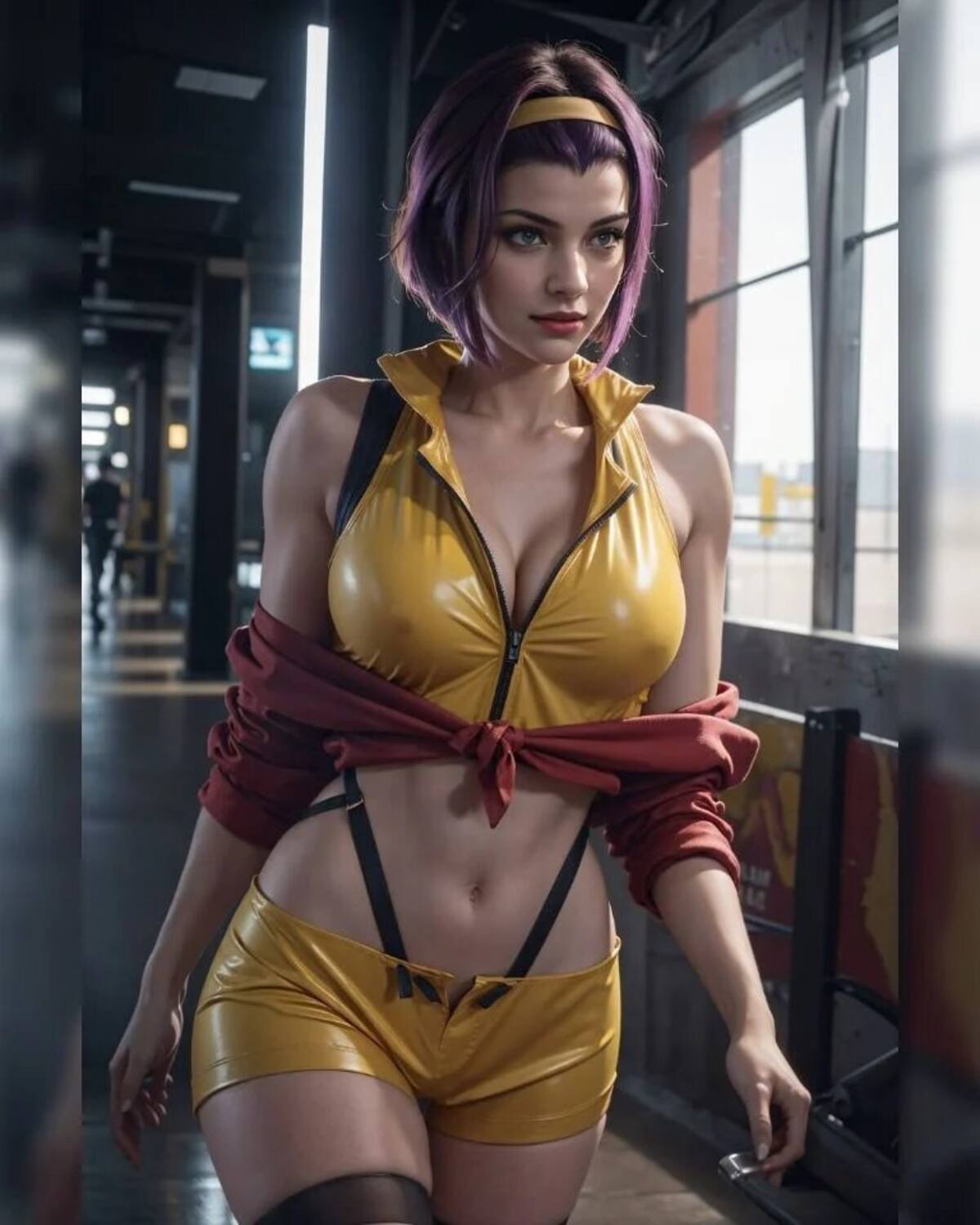 La IA imagina cómo sería Faye Valentine de Cowboy Bebop si fuera una persona de carne y hueso