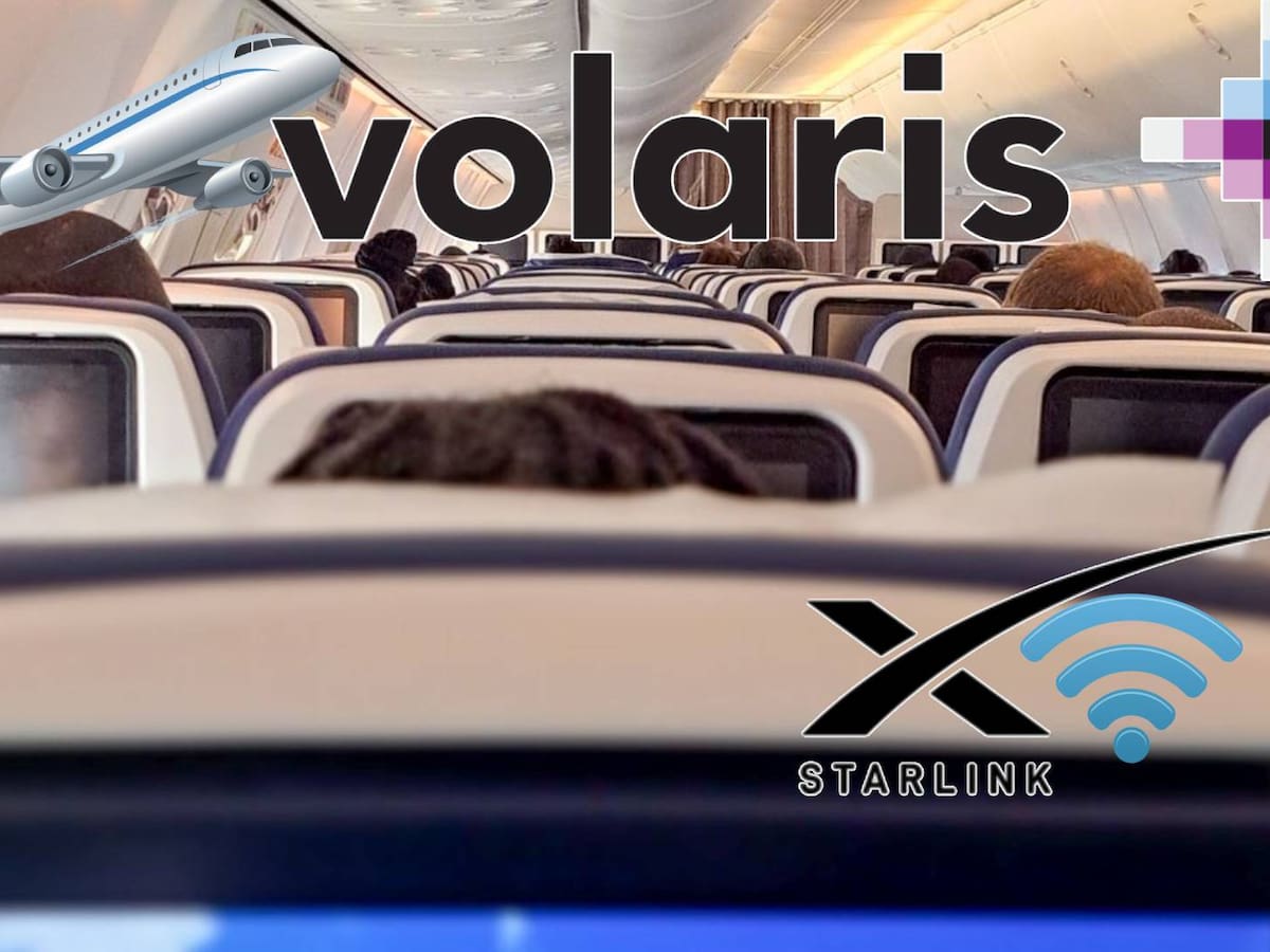 Volaris integrará internet satelital de Starlink en toda su flota desde 2027 para ofrecer conexión rápida durante todo el vuelo