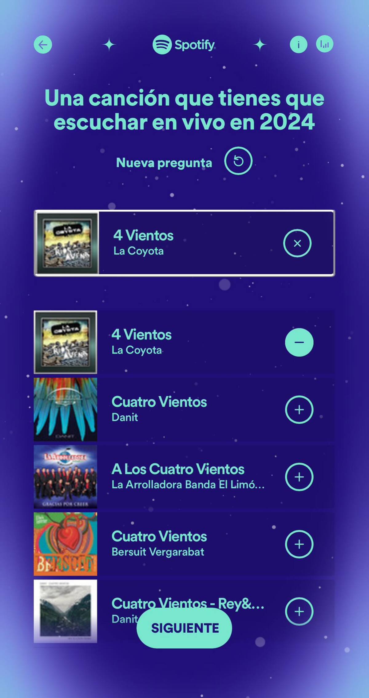 Una canción que tienes que escuchar en vivo en 2024 | Spotify captura de pantalla