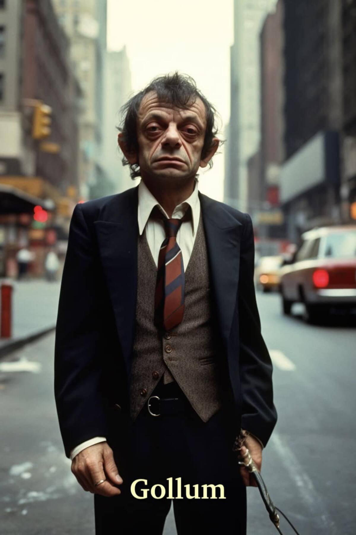Gollum en estilo realista según una inteligencia artificial y de la mano de Martín Scorsese