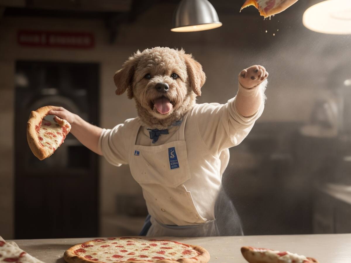 Así se tiernas se verían las mascotas haciendo pizza en la vida real, según la inteligencia artificial