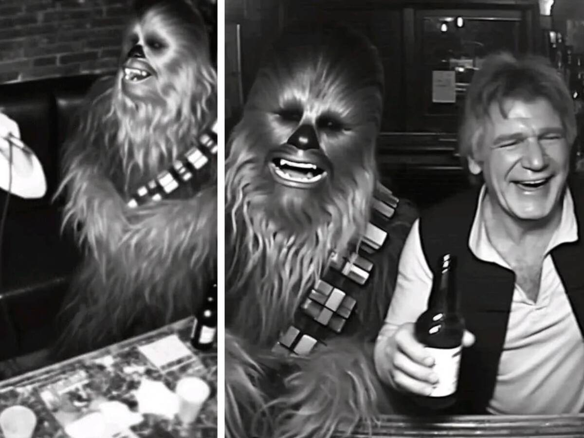 Han Solo y Chewbacca se van “de parranda” en estas divertidas imágenes de Star Wars, gracias a la IA