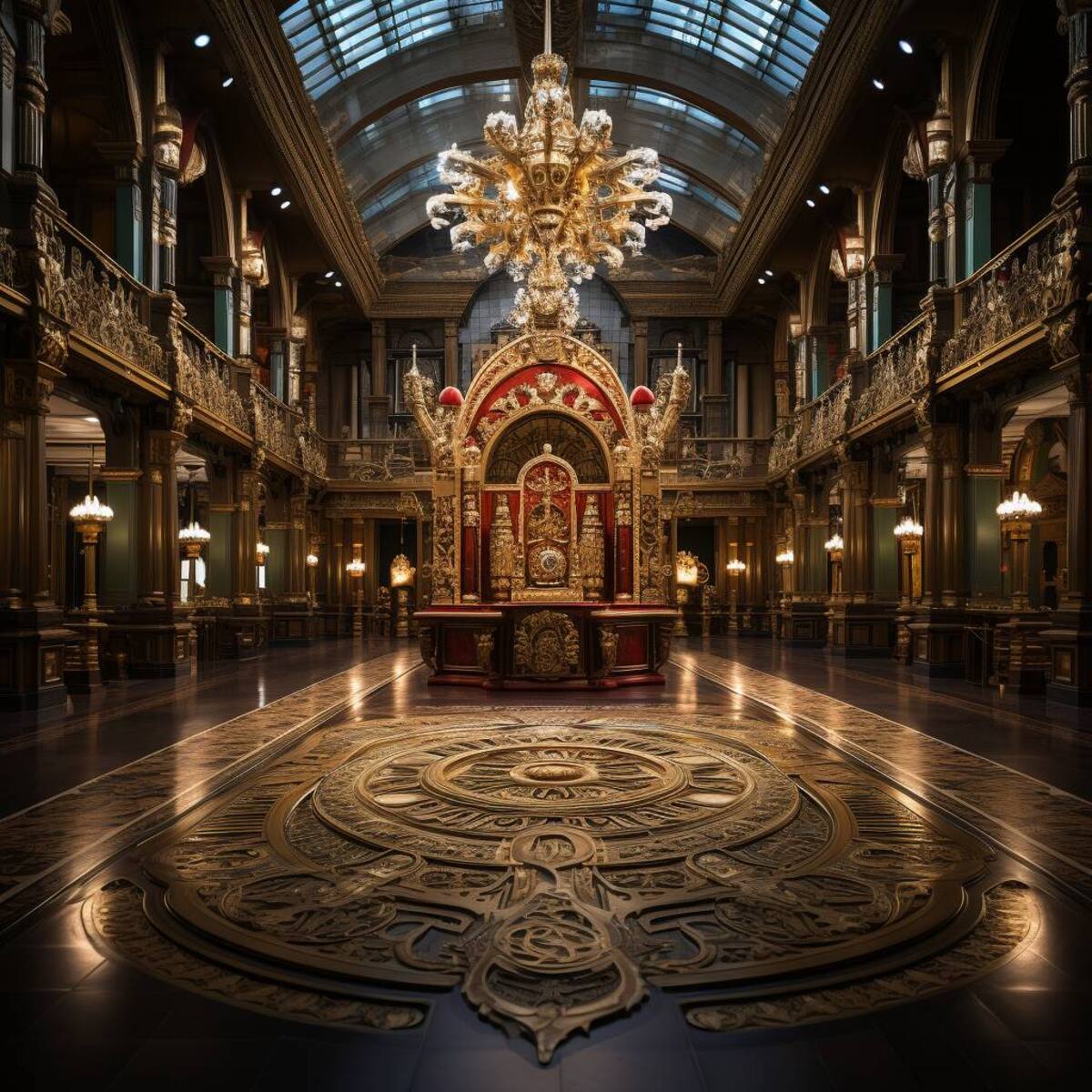 Otro vistazo a una de las salas del Palacio de Gobierno