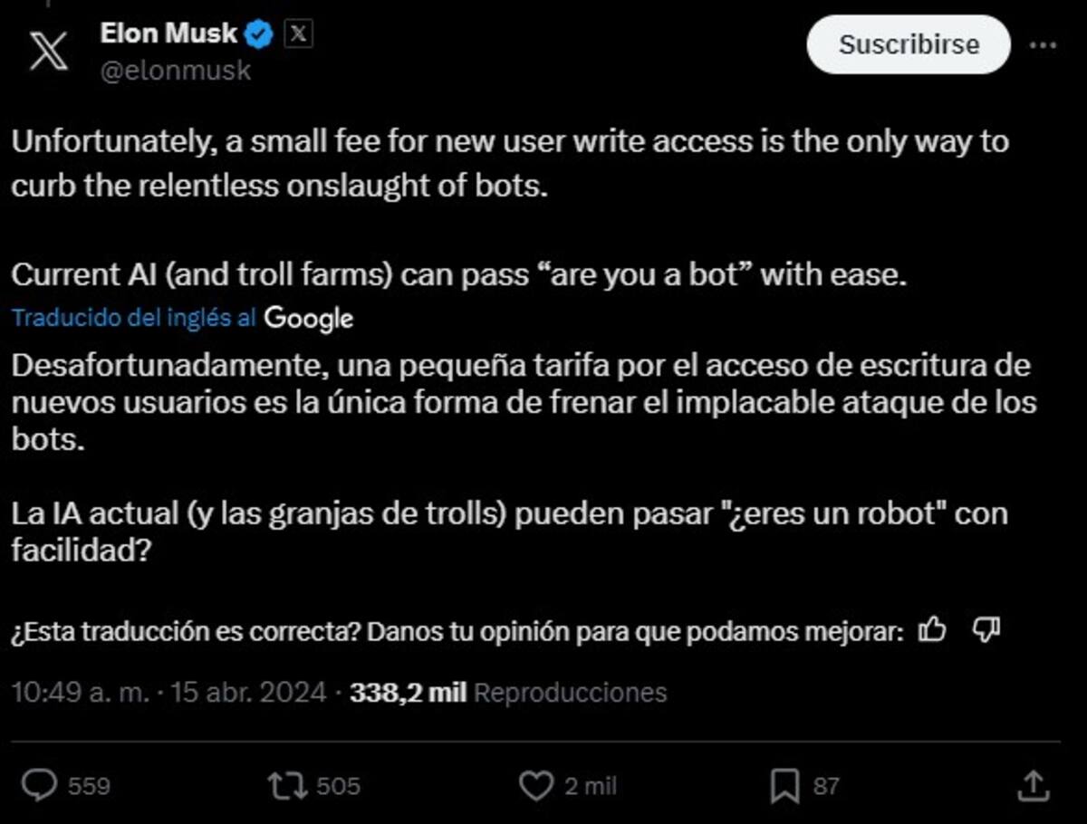 La medida se aplicará para que los nuevos usuarios que se registren en Twitter (X) puedan hacer publicaciones, guardar Tweets o interactuar de otras formas en la App. Fuente: Captura de pantalla.