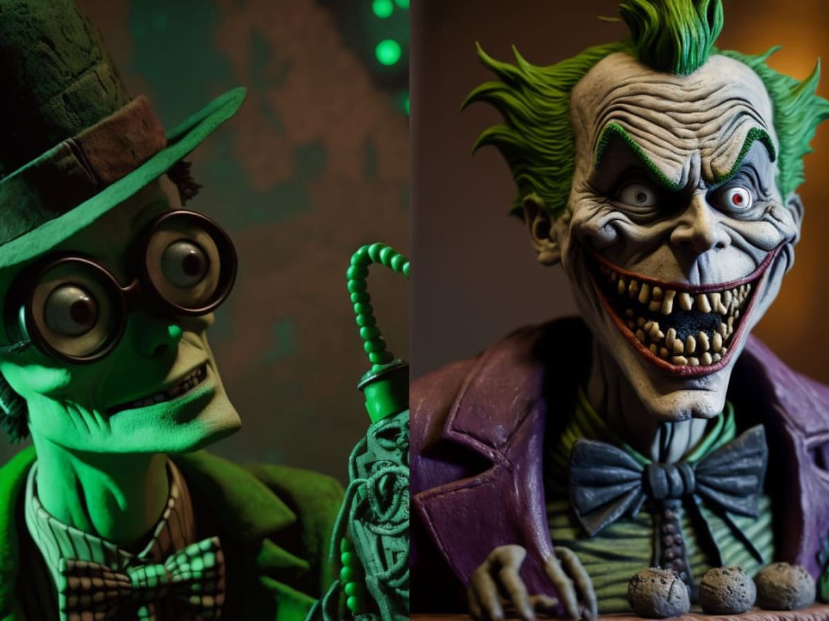 Así se vería The Batman en un stop-motion de Tim Burton según una inteligencia artificial