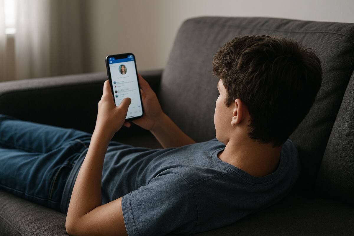 Una persona puede estar hasta 7 horas diarias en las aplicaciones, lo que puede aseverar problemas de aislamiento y otras afecciones, indican. Foto: Generada con IA