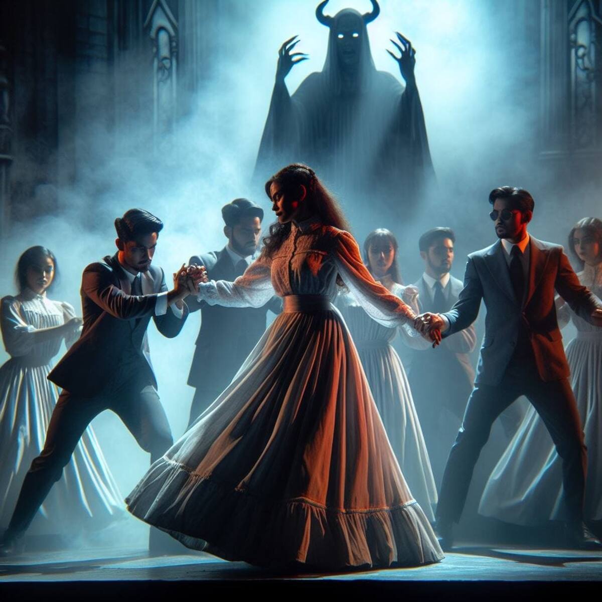 Regan parece estar normal; incluso en medio de la disputa entre dos hombres quienes buscan bailar por ella.