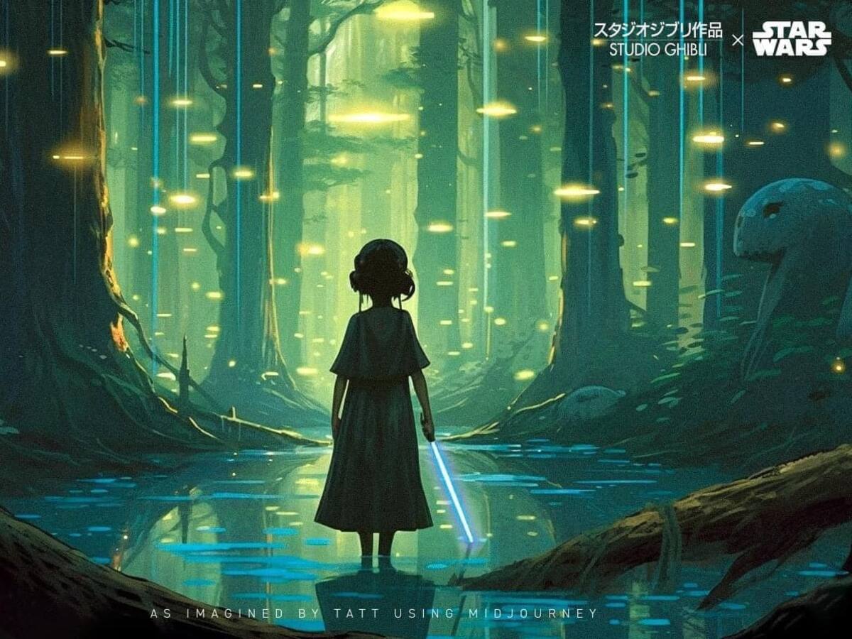 Así se vería Chewbacca de Star Wars como personaje del Studio Ghibli, según la inteligencia artificial