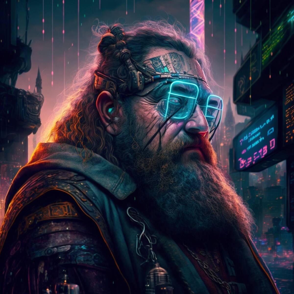 El anillo en estética cyberpunk según una inteligencia artificial