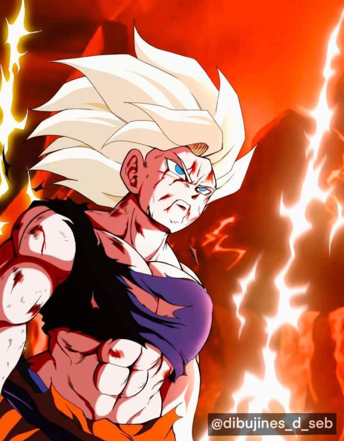 Goku en la batalla de freezer según una IA