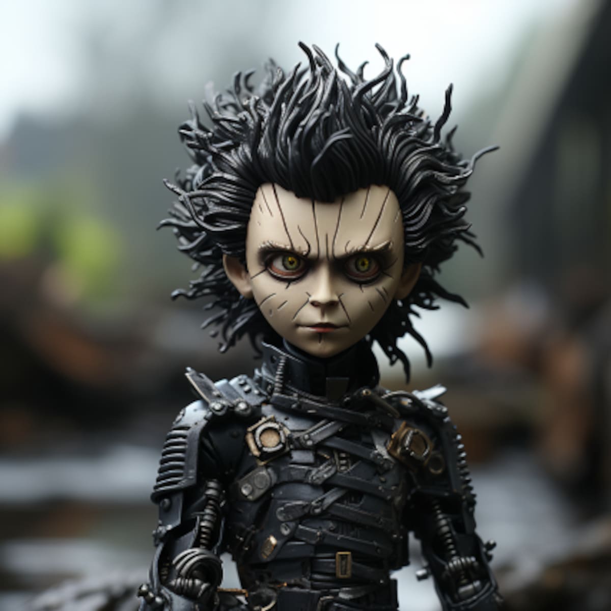 Así se vería el hombre manos de tijera en estilo stop motion según la Inteligencia Artificial