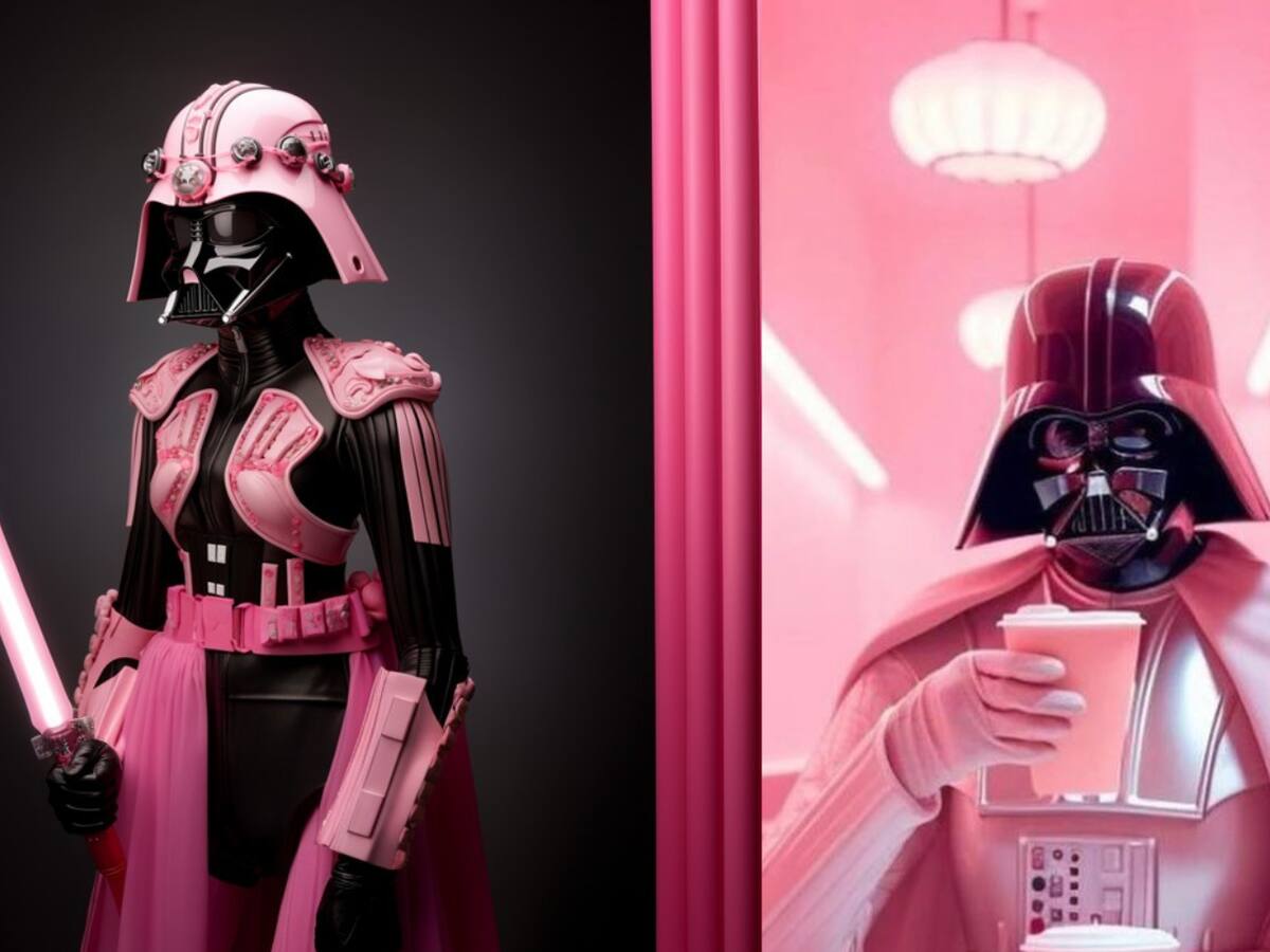 Así se vería "Darth Vader" en el estilo de Barbie según una inteligencia artificial