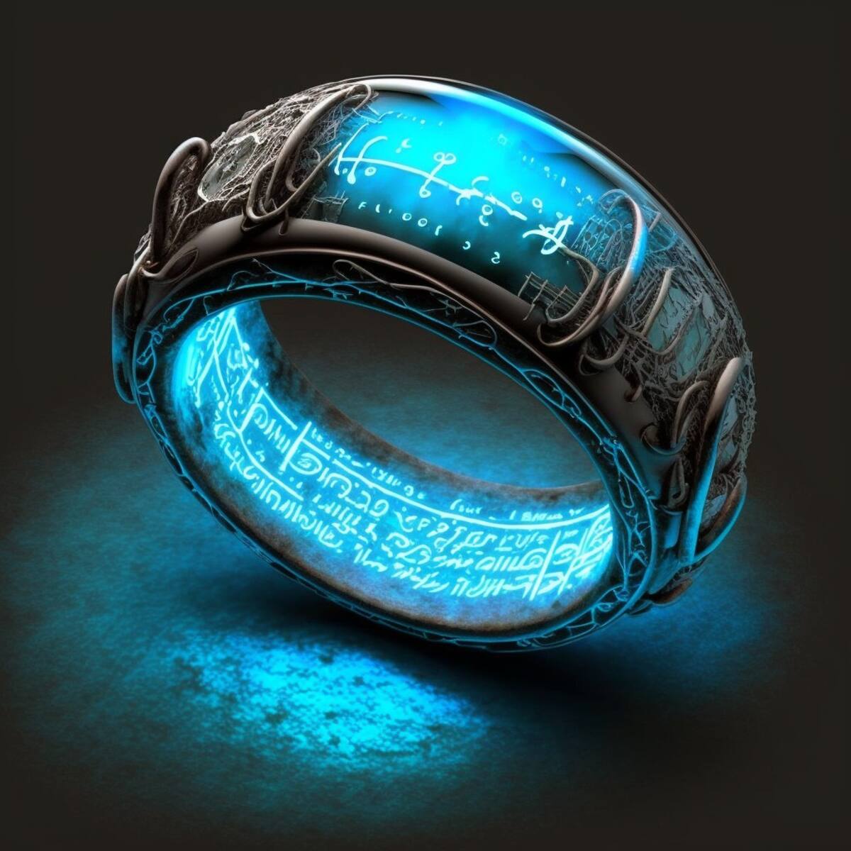 El anillo en estética cyberpunk según una inteligencia artificial