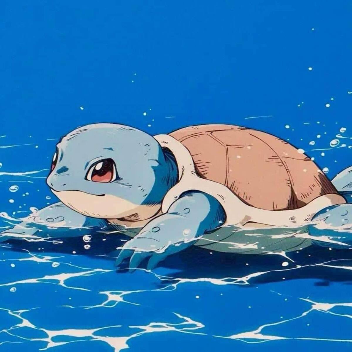 Squirtle en estilo Ghibli según una IA