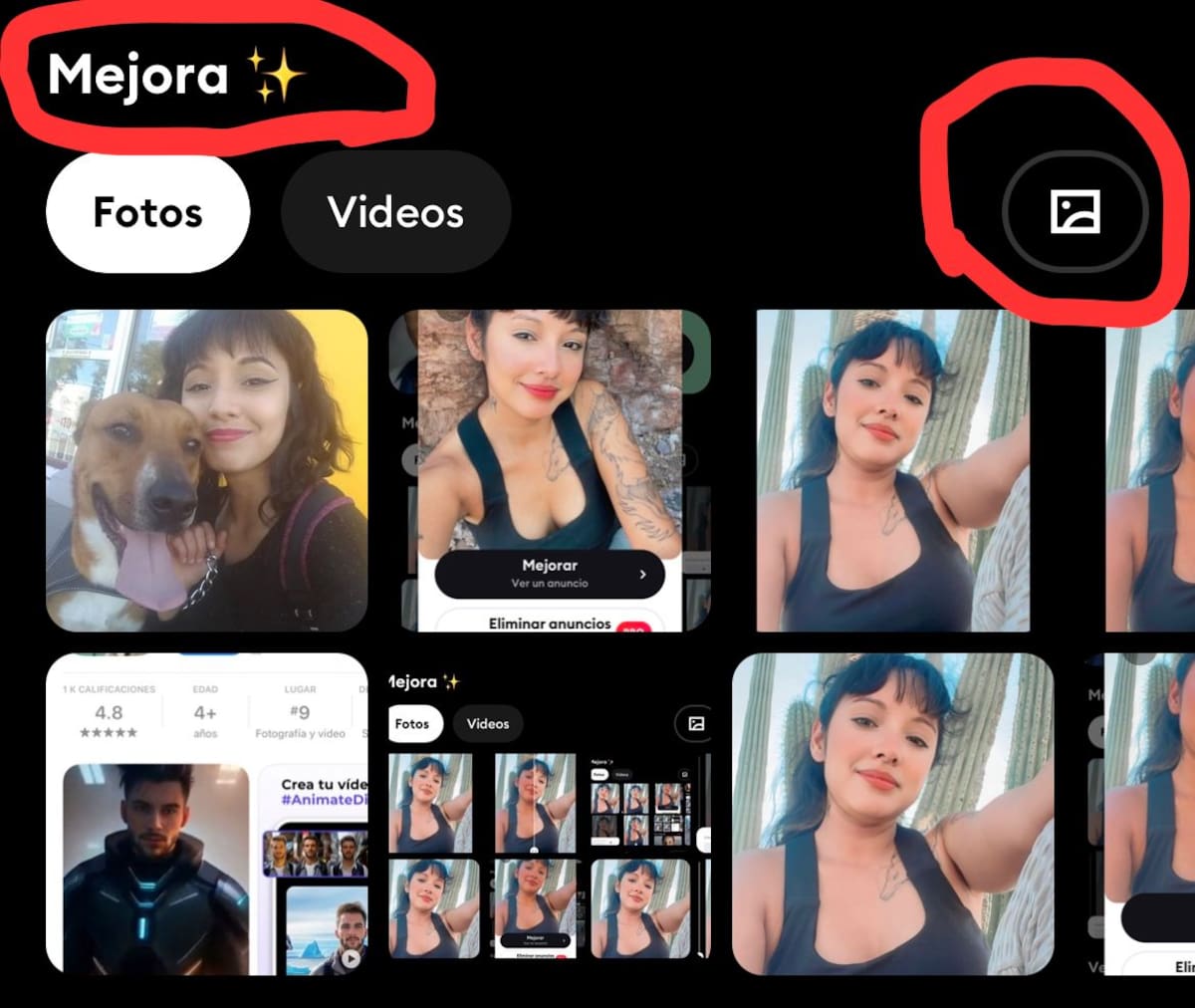 Captura de pantalla de la app Remini - Mejorador de fotos con IA