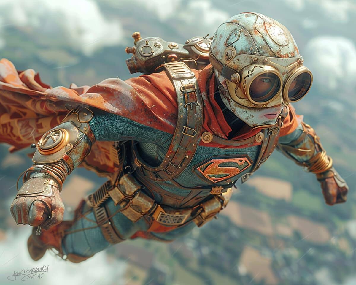 Superman en estilo steampunk