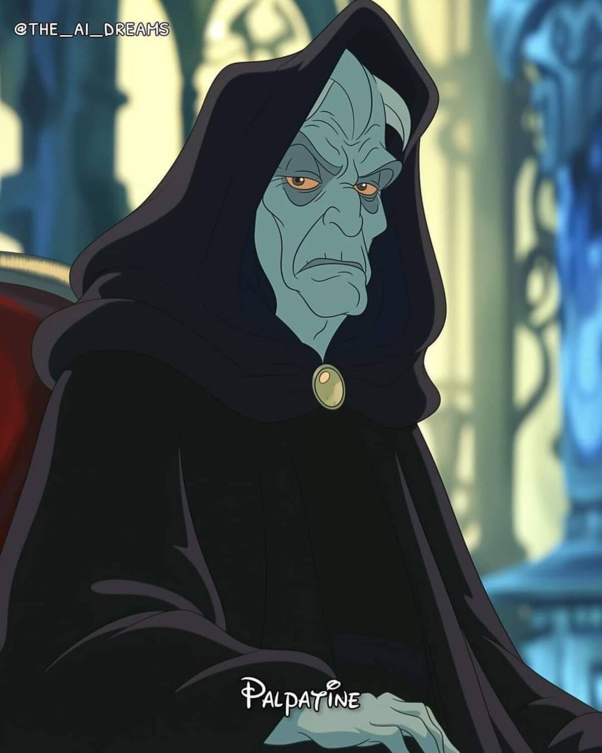 Palpatine en versión Disney según una IA
