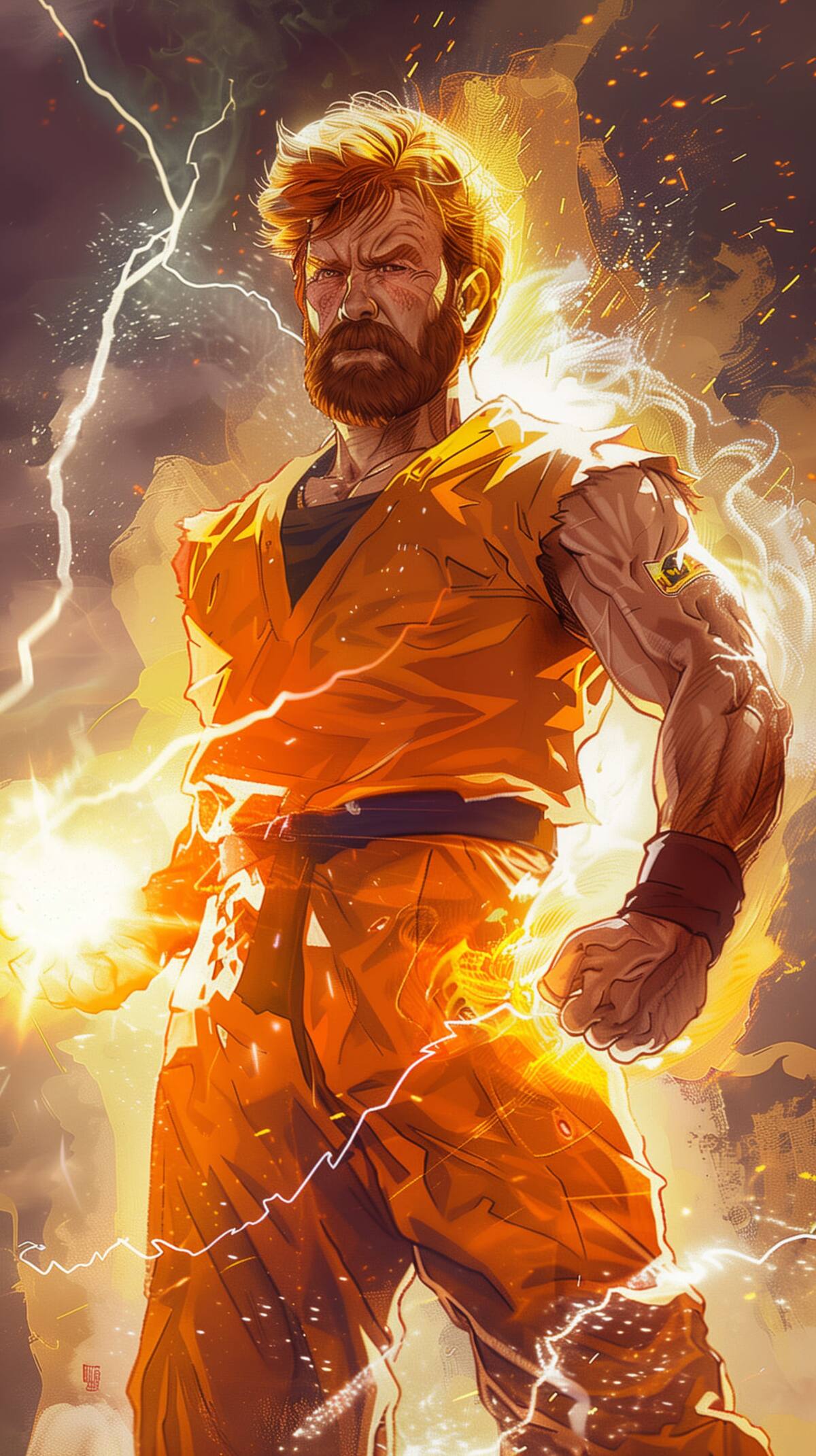 Chuck Norris en versión de Dragon Ball según una IA