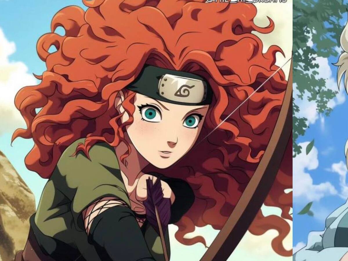 Princesas de Disney…pero en el estilo de Naruto: Así se vería según una inteligencia artificial