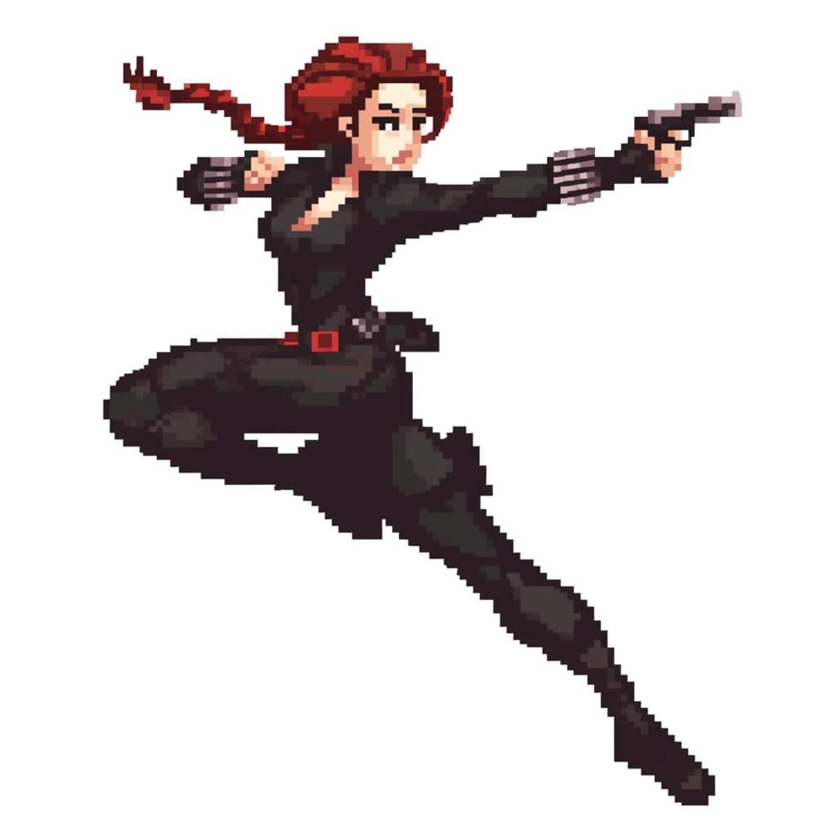 Black Widow en versión 8 bits según una IA
