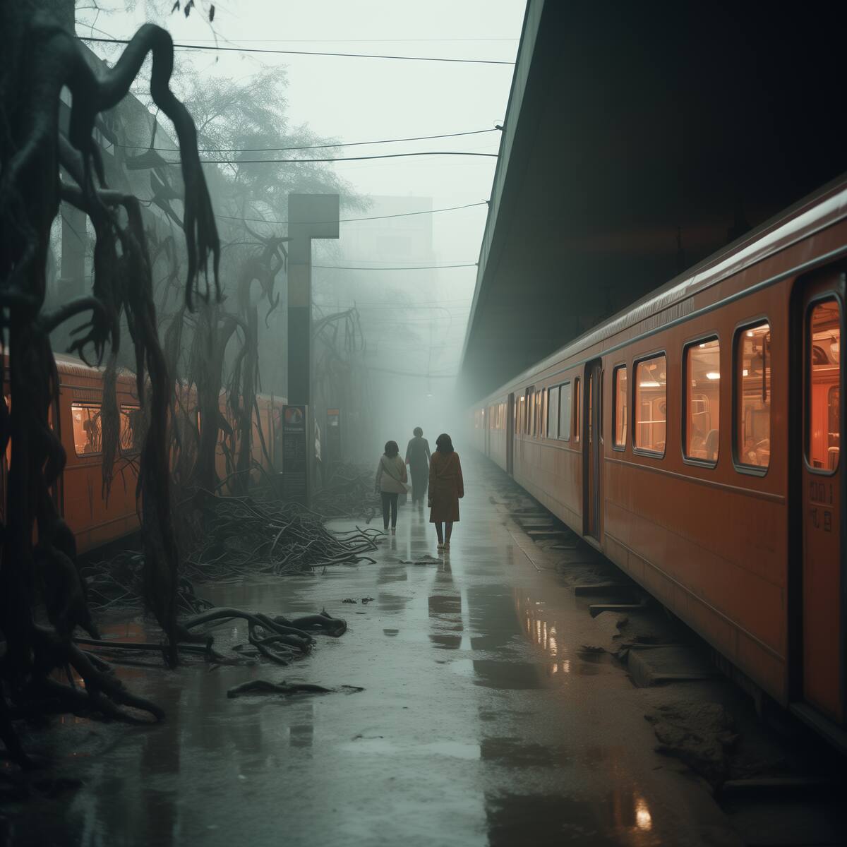 Una de las estaciones del metro.