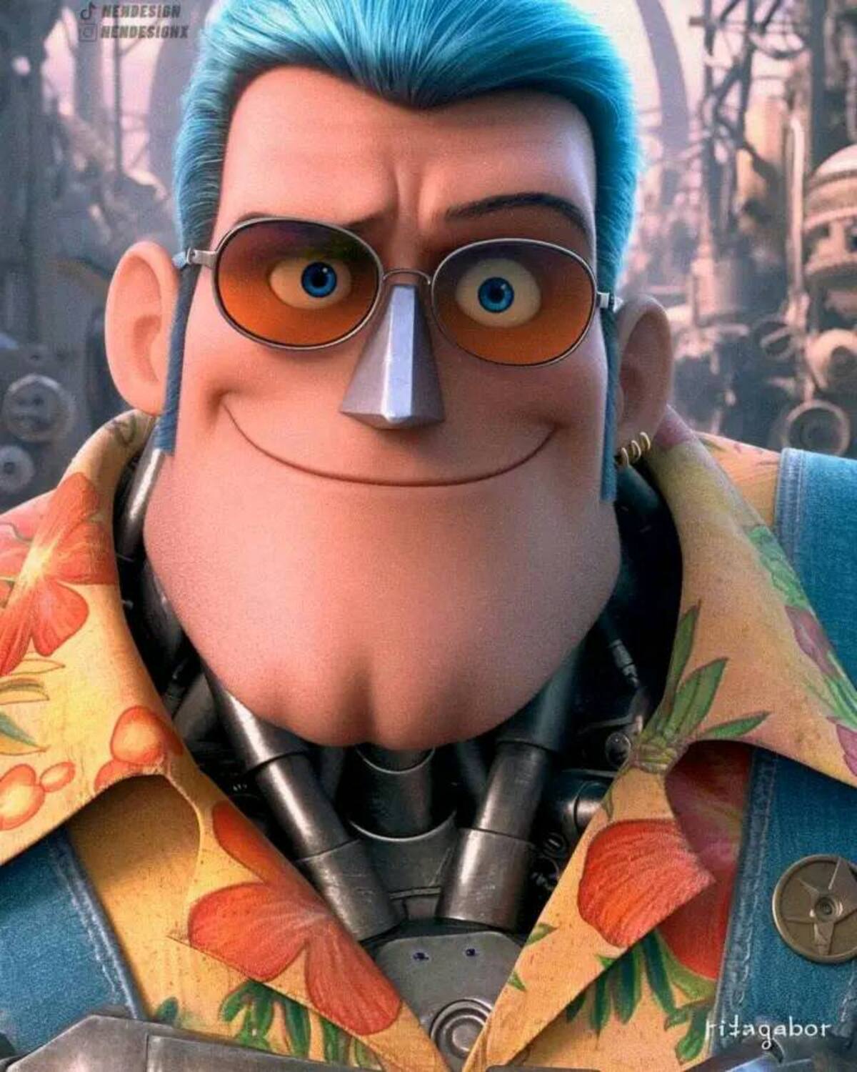 Franky en estilo Pixar según una IA