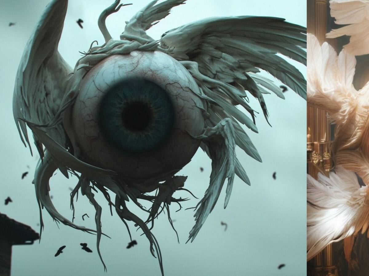 Inteligencia artificial imagina cómo se verían los “Querubiunes angelicales” según su descripción bíblica