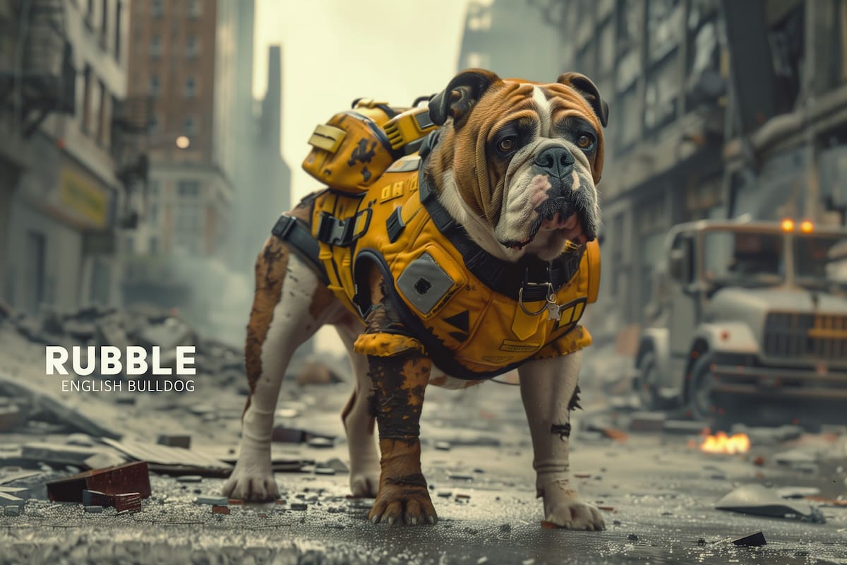 Rubble de Paw Patrol en vida real según una IA