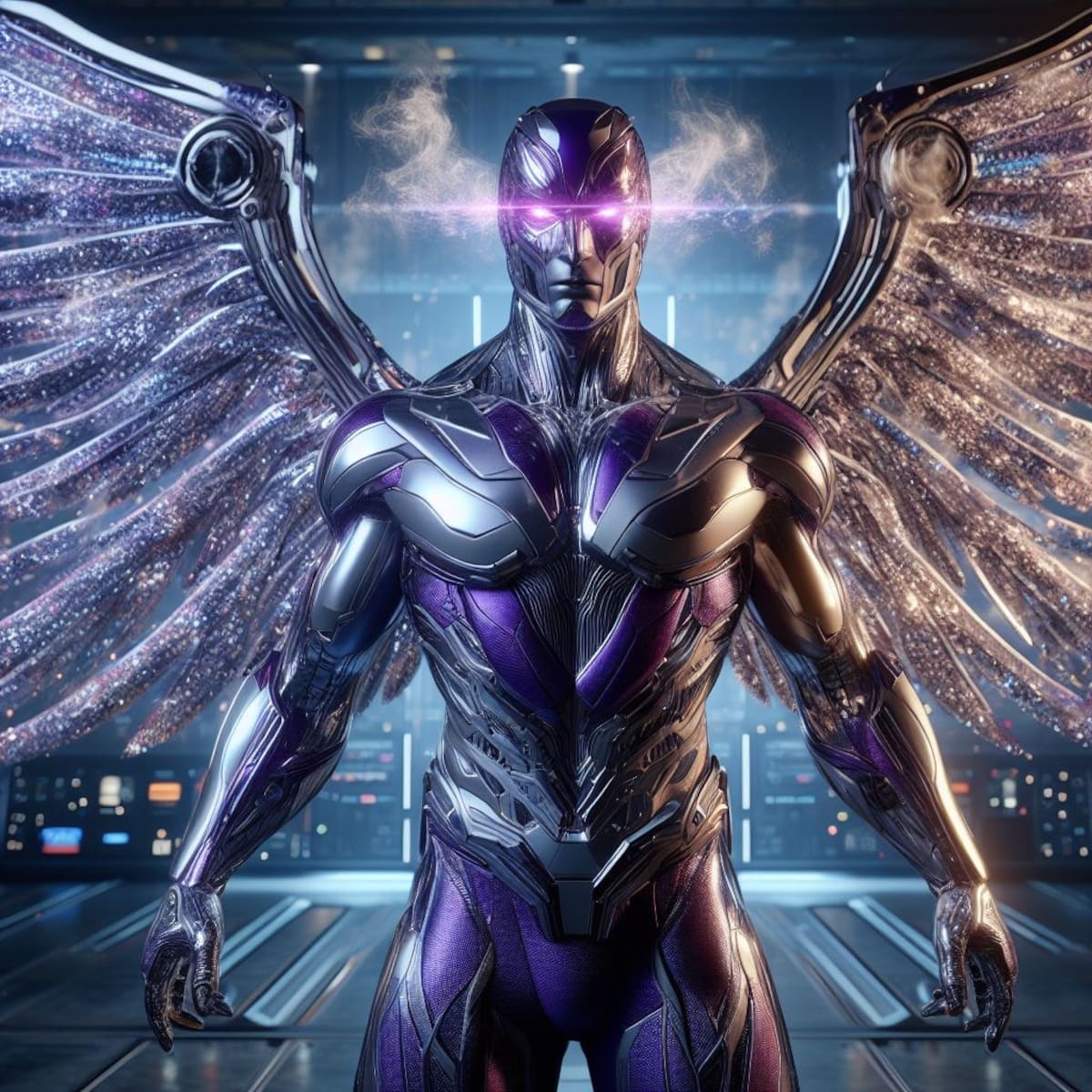 Angel de X-Men: así se verían los personajes en forma Cyberpunk según una IA.