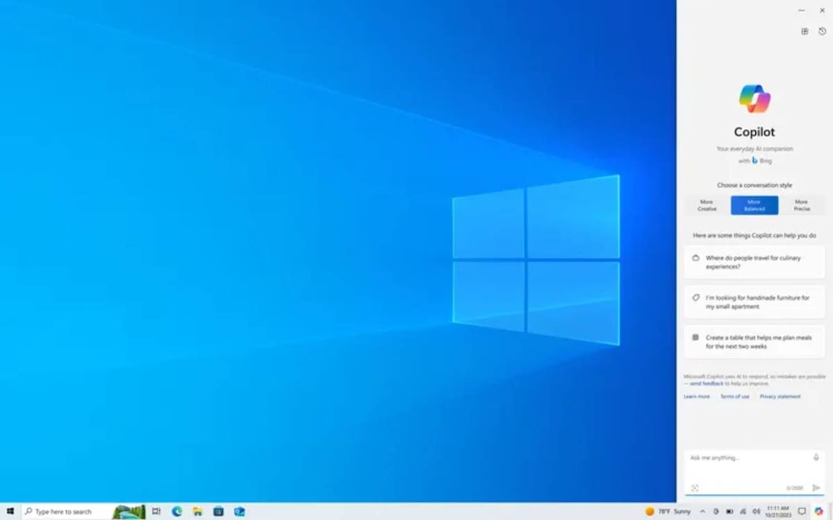 Así es como se verá la función en Windows 10. Fuente: Windows.