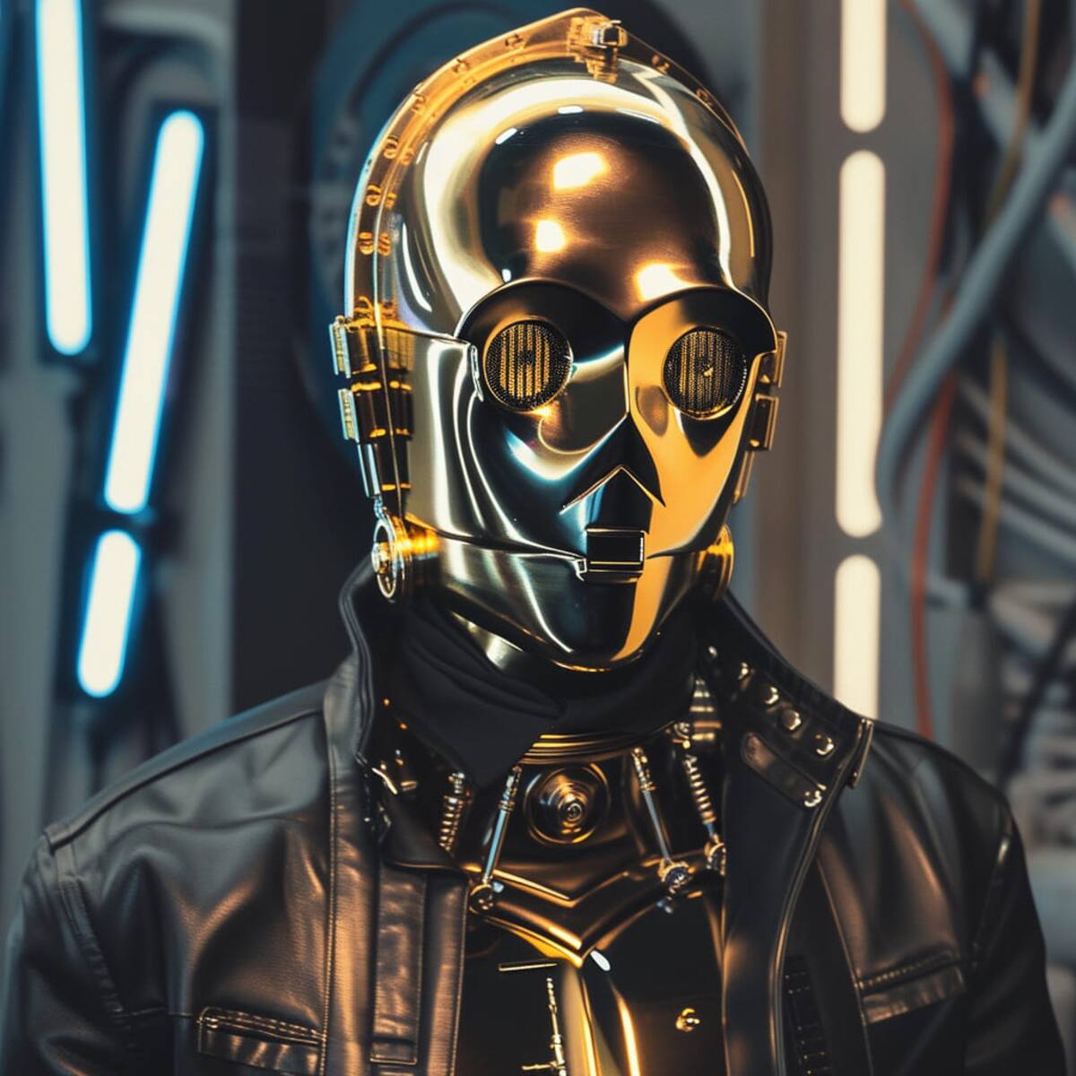 C3P0 en estilo de Terminator según una IA