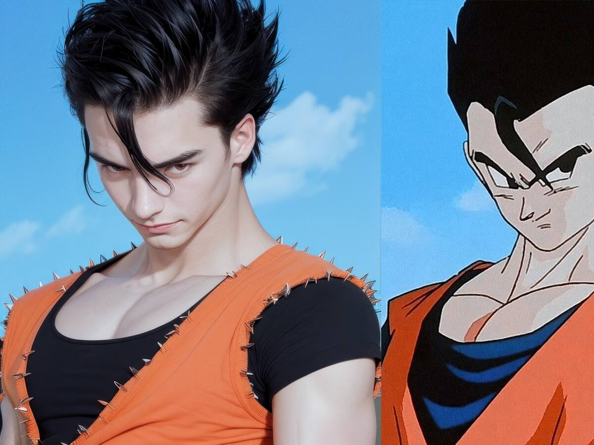 Así se vería Gohan de Dragon Ball Z en la vida real, según la inteligencia artificial