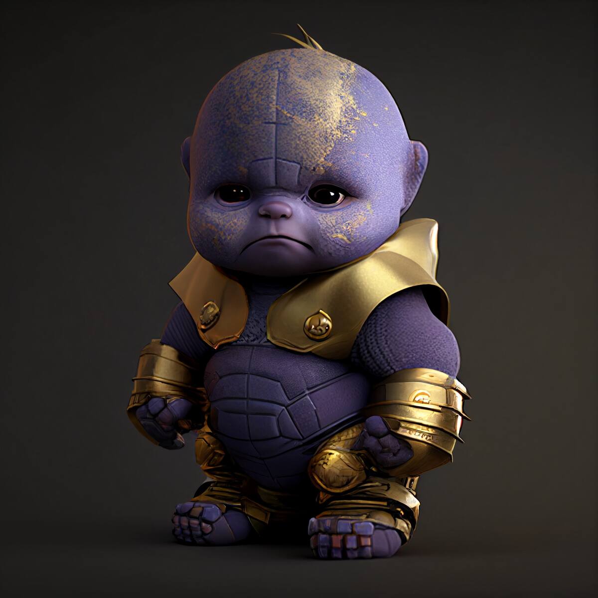 Thanos en estilo bebé según una IA