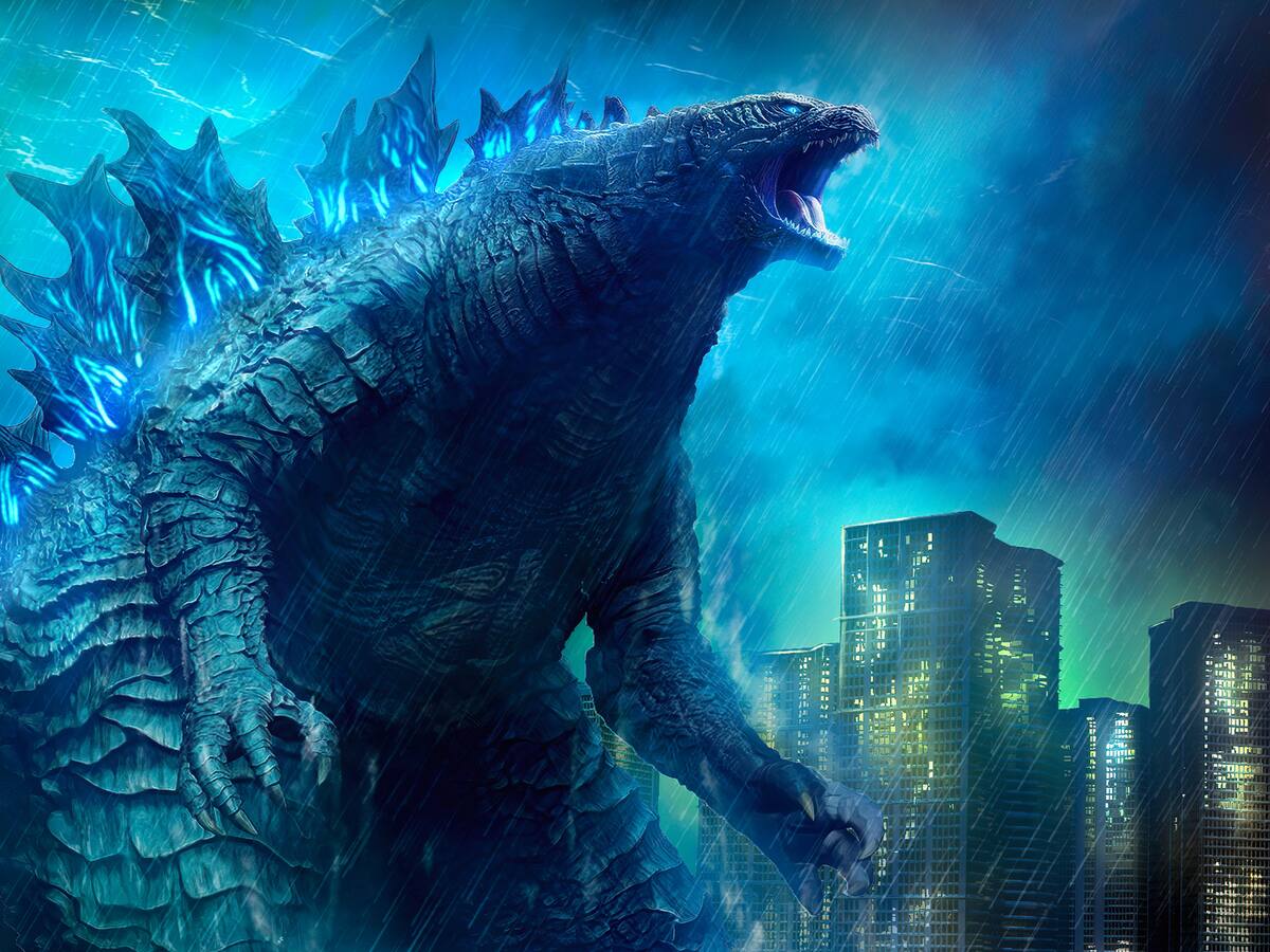 Godzilla en estilo cyberpunk: una obra de arte creada por la inteligencia artificial