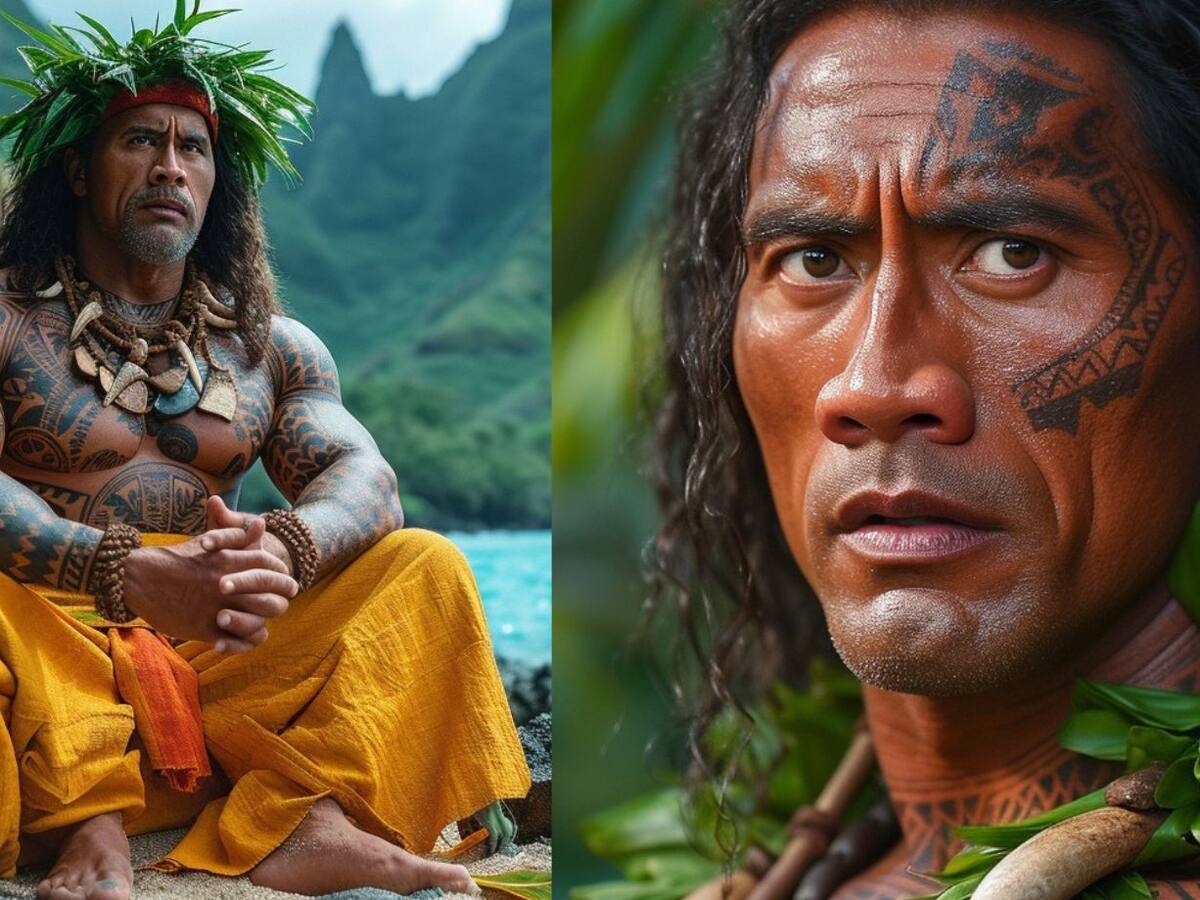 Así se vería Dwayne Johnson como Maui de Moana según una inteligencia artificial