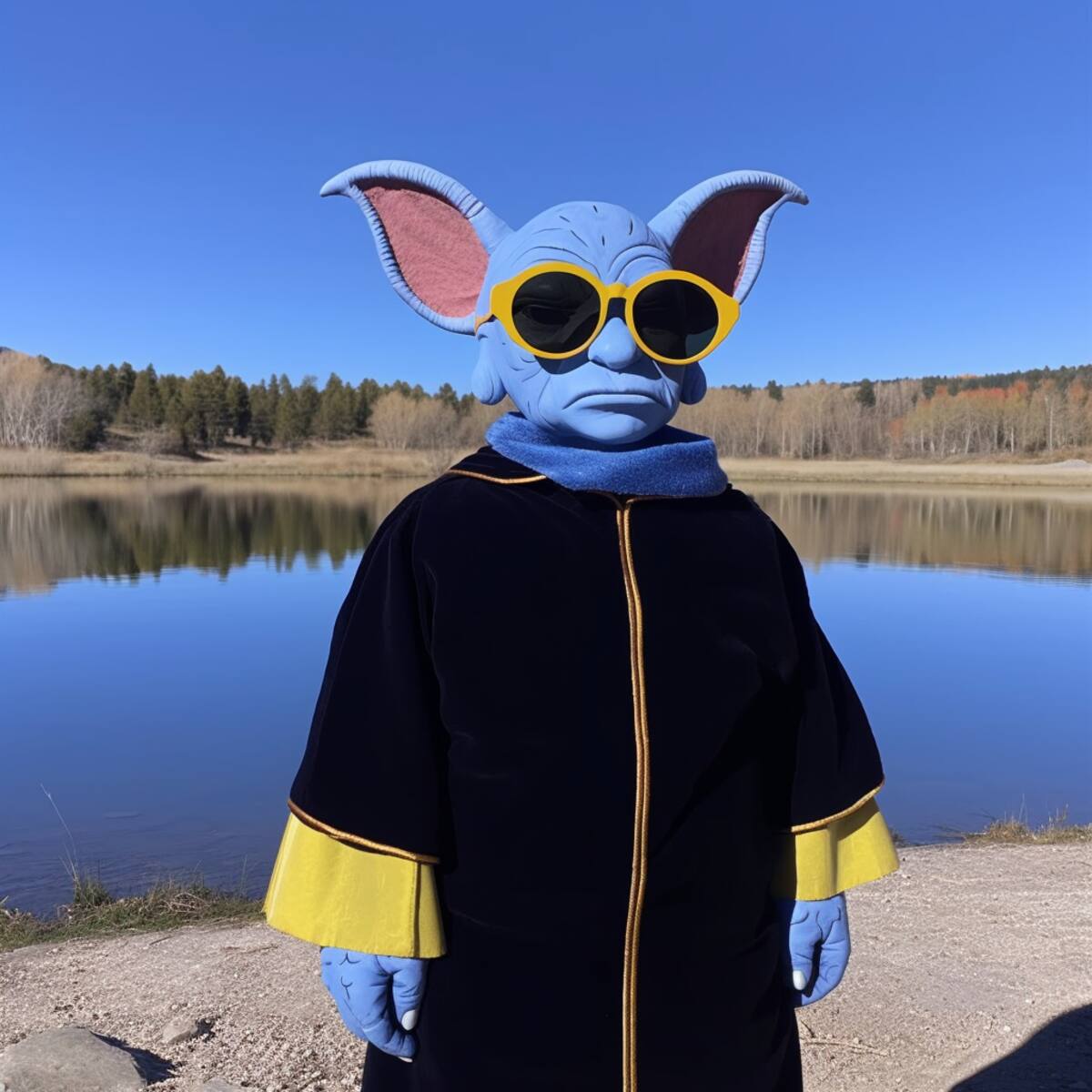 Kaio Sama vive en el Planeta Kaio, un mundo diminuto flotando en el Otro Mundo. A pesar de su tamaño modesto, este planeta cuenta con una gravedad diez veces mayor que la de la Tierra, lo que hace que el entrenamiento en él sea extremadamente exigente. Los guerreros que logran adaptarse a esta gravedad aumentada desarrollan habilidades físicas impresionantes.