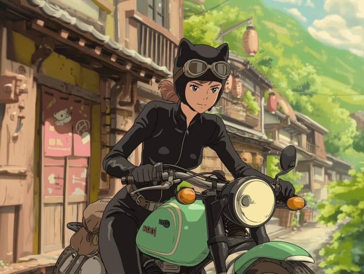 Gatubela en estilo Ghibli según una IA