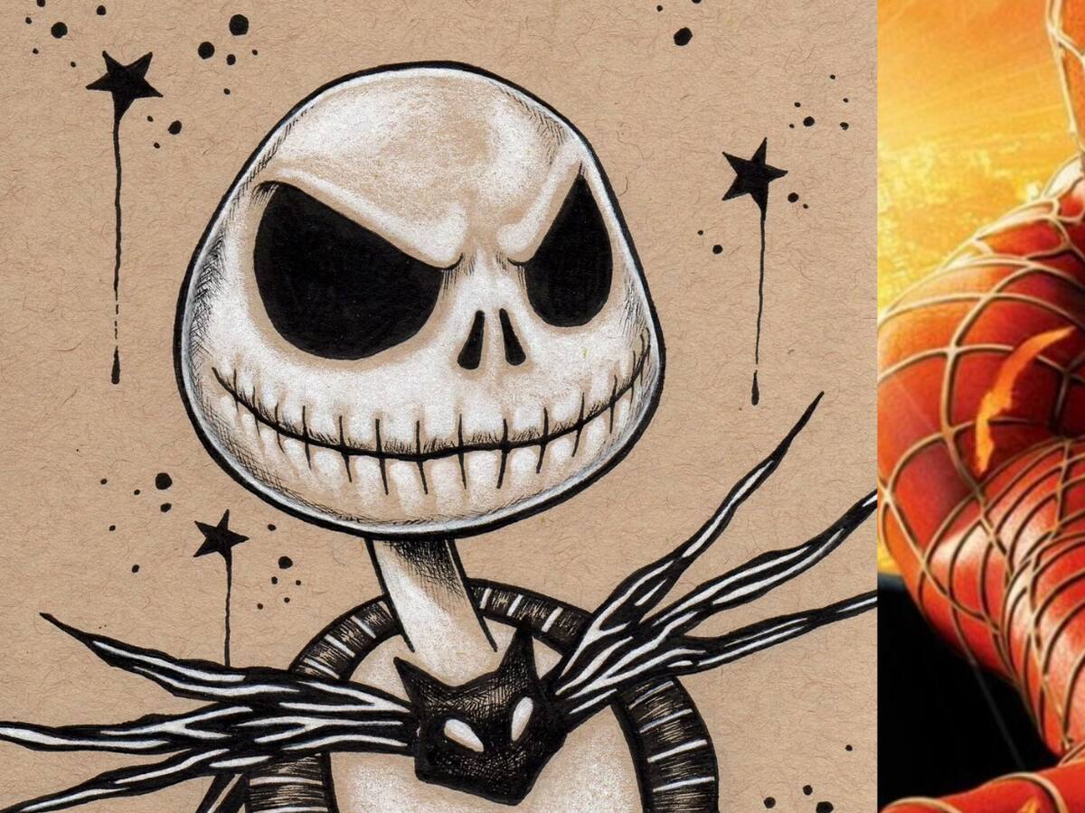 Así se vería la fusión de "Spiderman" y "Jack Skellington" según una inteligencia artificial