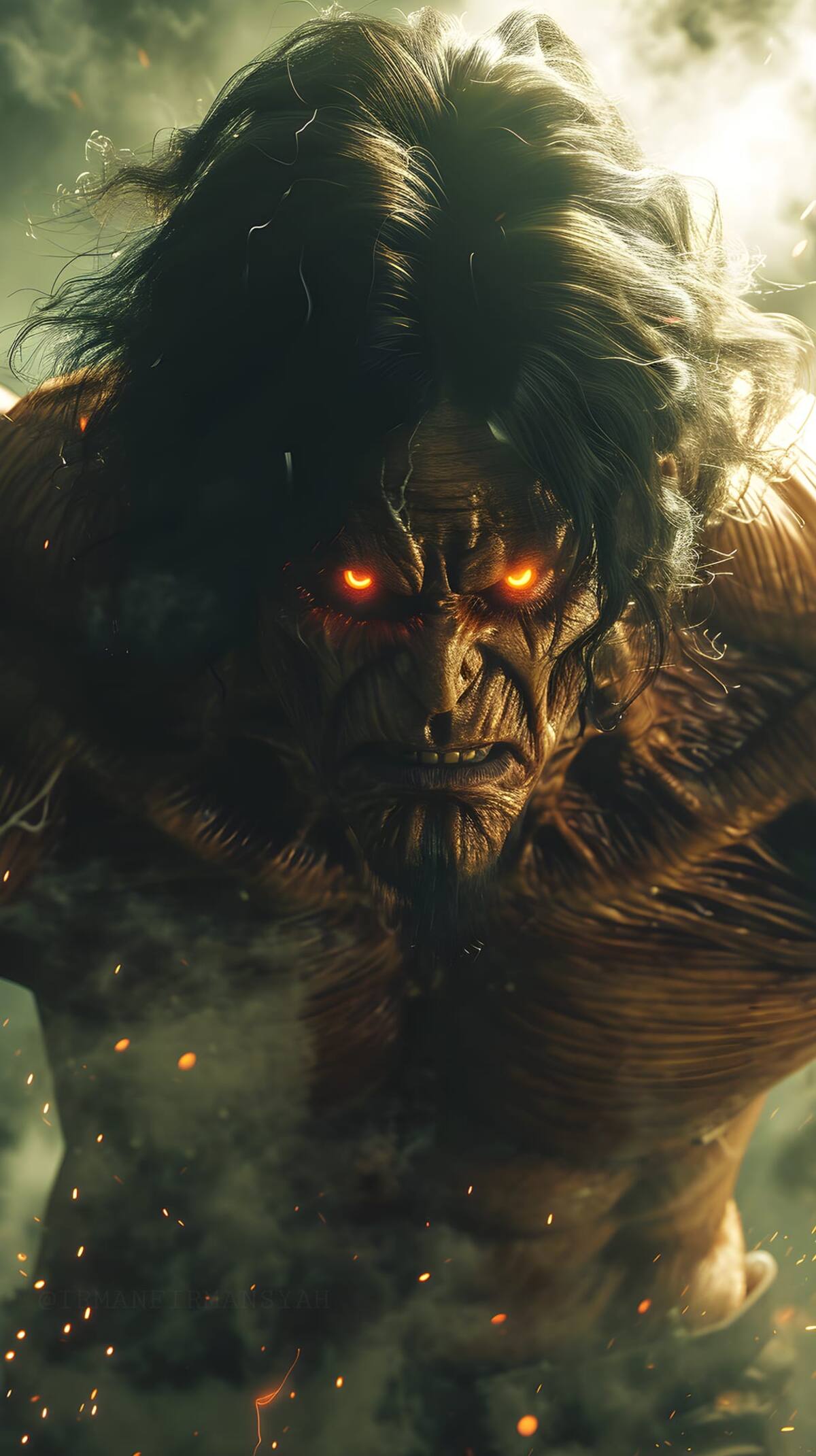 Titán de Eren Jager según la inteligencia artificial