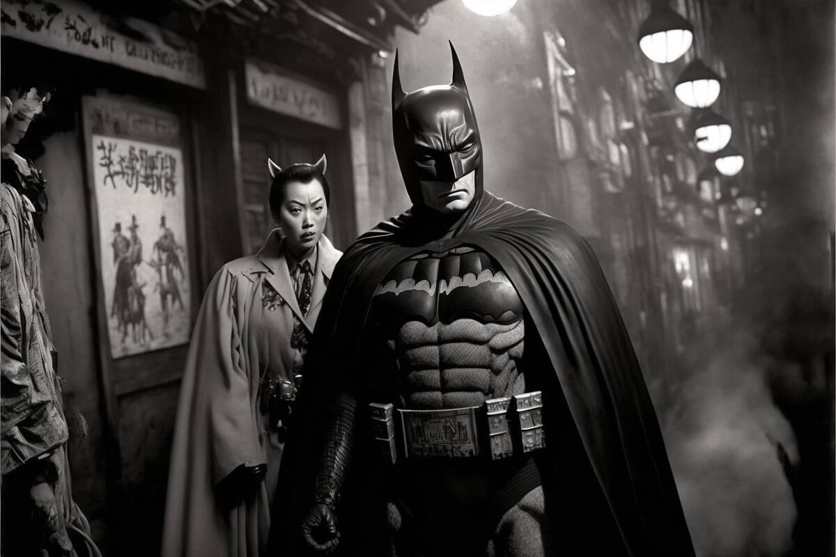 Batman en estética de Kurosawa