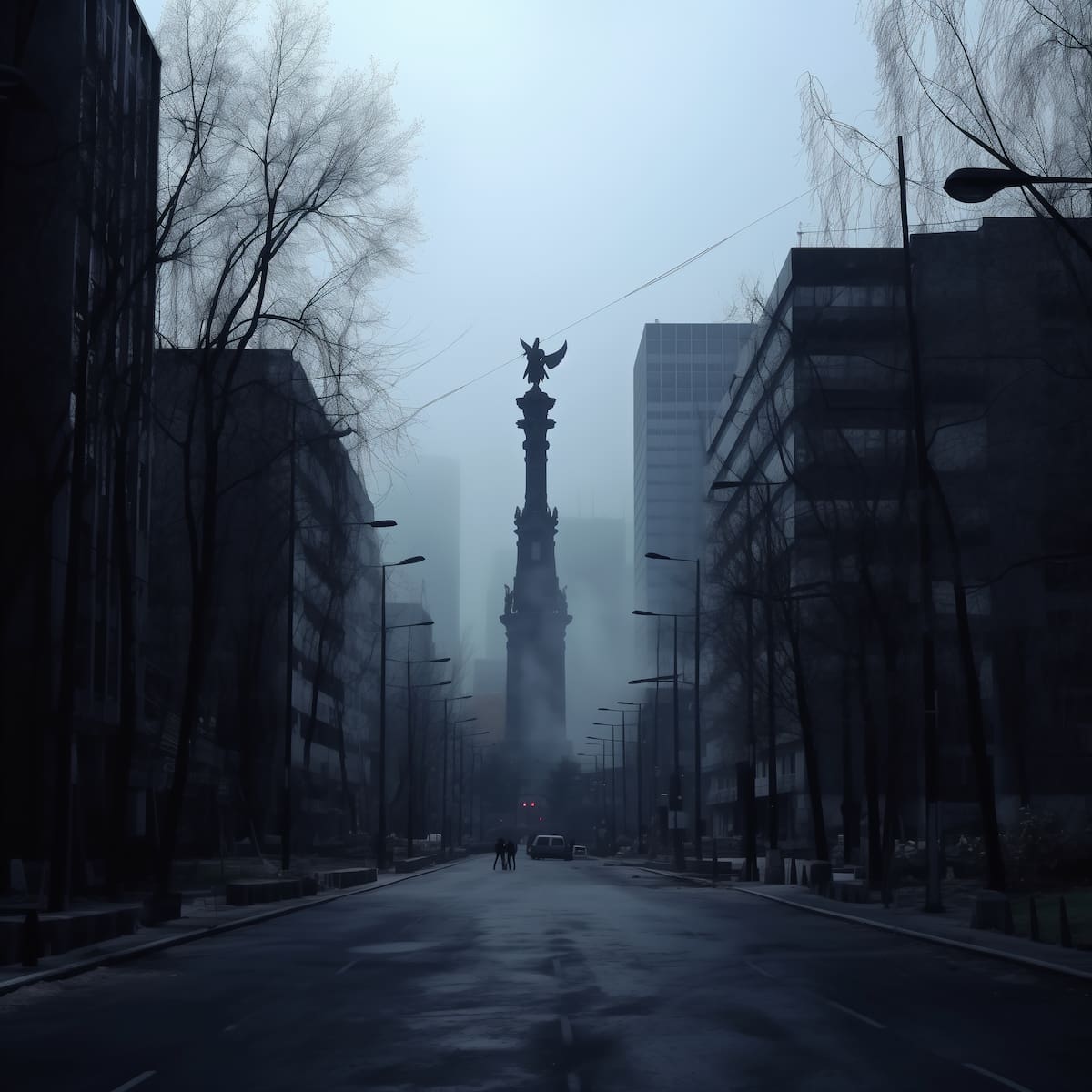 Paseo de la Reforma con el Ángel de Independencia.