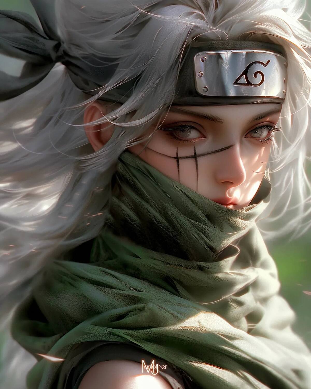 Kakashi en su versión femenina según una IA