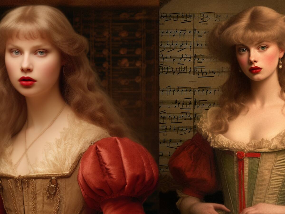 Así se vería Taylor Swift si la hubiera pintado Leonardo Da Vinci según una inteligencia artificial