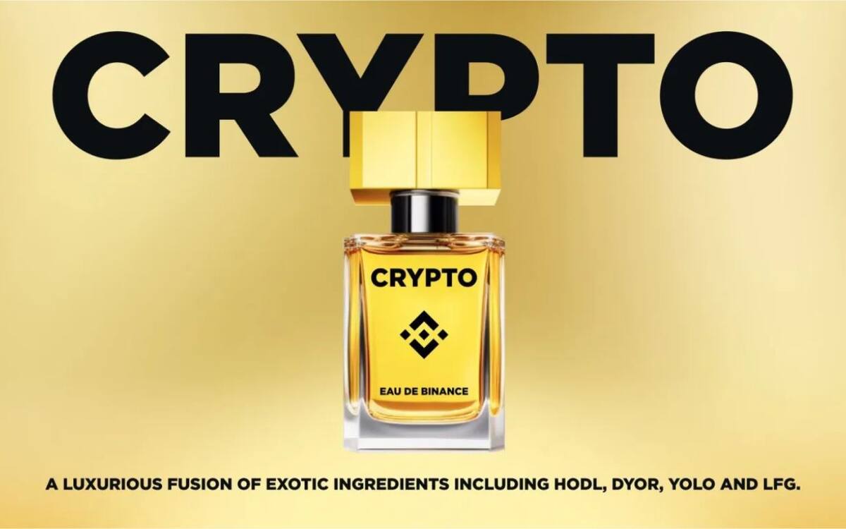 La fragancia, compuesta por notas de ozono, sal y musgo, busca evocar frescura y sofisticación, rompiendo con los estereotipos asociados a las criptomonedas. Fuente: Binance.