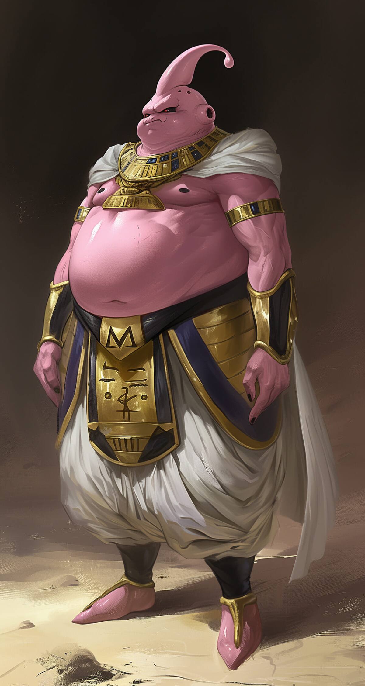Majin Boo en el Antiguo Egipto es un antiguo hechicero.