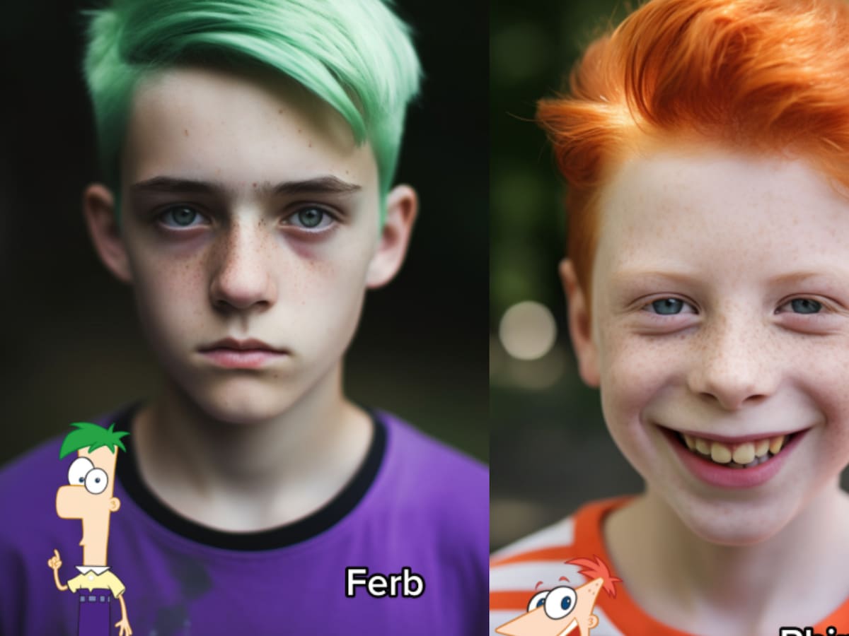 Inteligenica Artificial muestra cómo se verian "Phineas y Ferb" en un live action